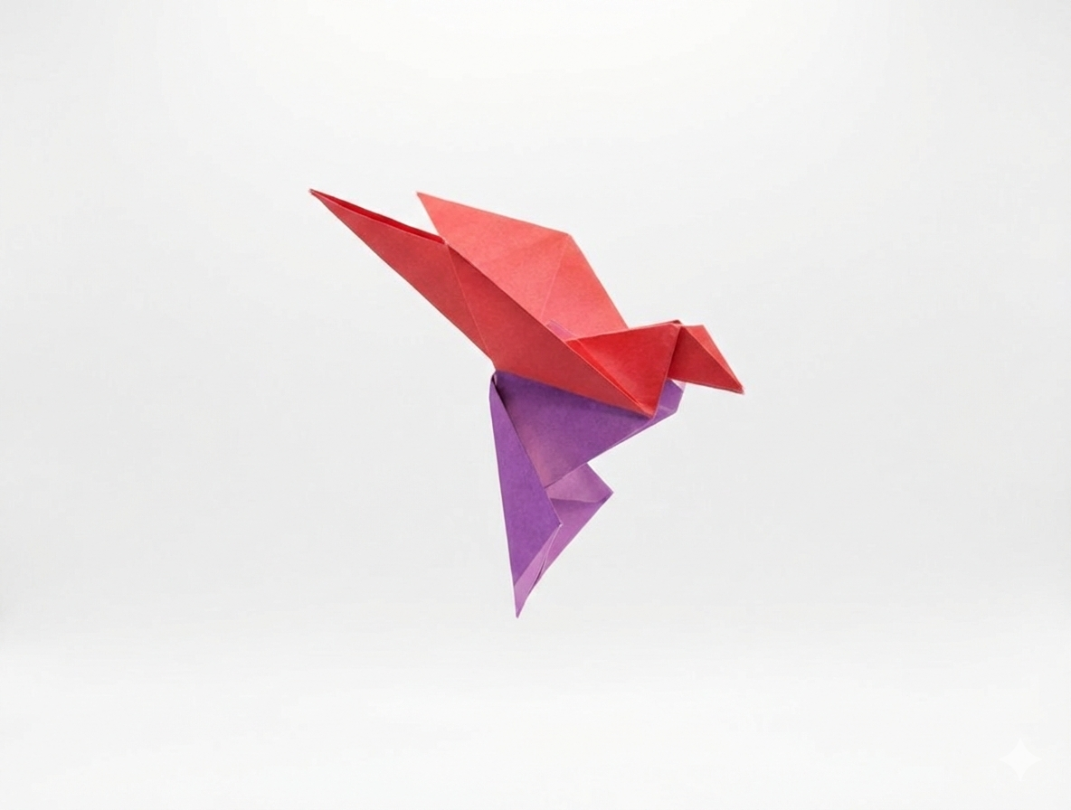Origami bird — representing autonomy and possibility