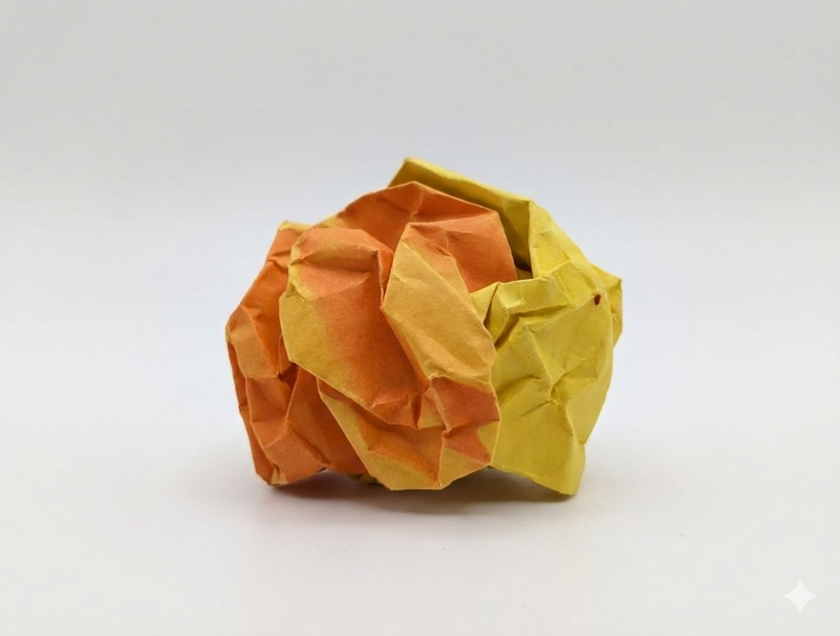 Origami rock — representing stability and safety