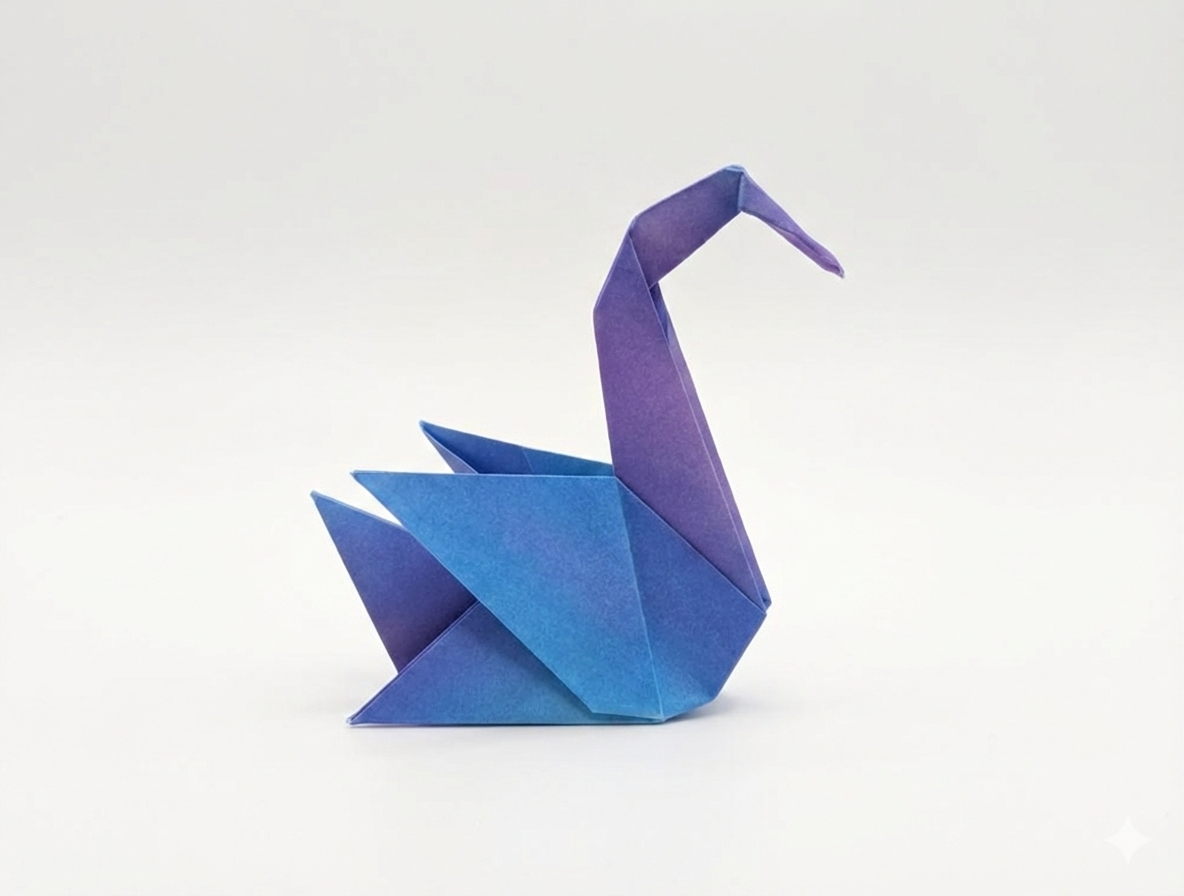 Origami swan — representing growing confidence